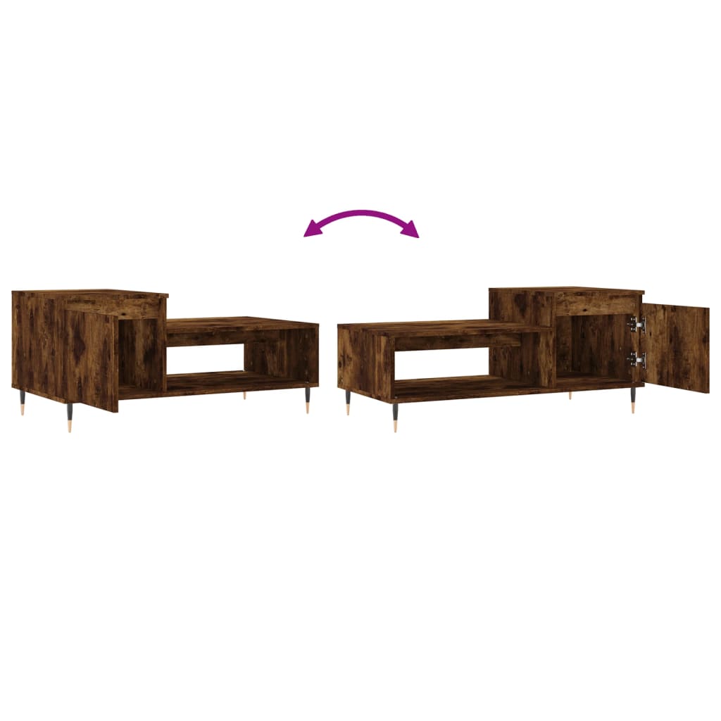 Stolić za kavu boja hrasta 100x50x45 cm konstruirano drvo