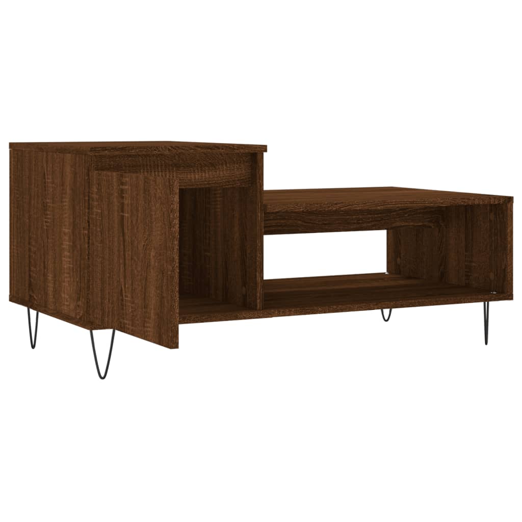 Stolić za kavu boja hrasta 100 x 50 x 45 cm konstruirano drvo