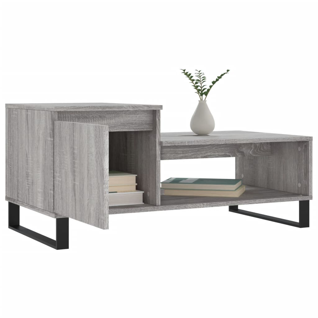 Stolić za kavu boja sivog hrasta 100x50x45 cm konstruirano drvo