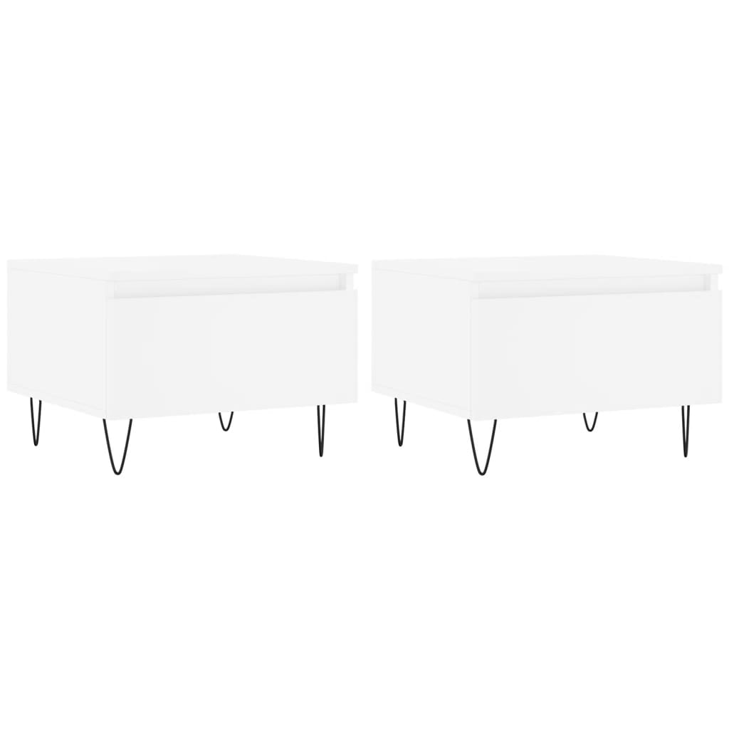 Stolići za kavu 2 kom bijeli 50 x 46 x 35 cm konstruirano drvo