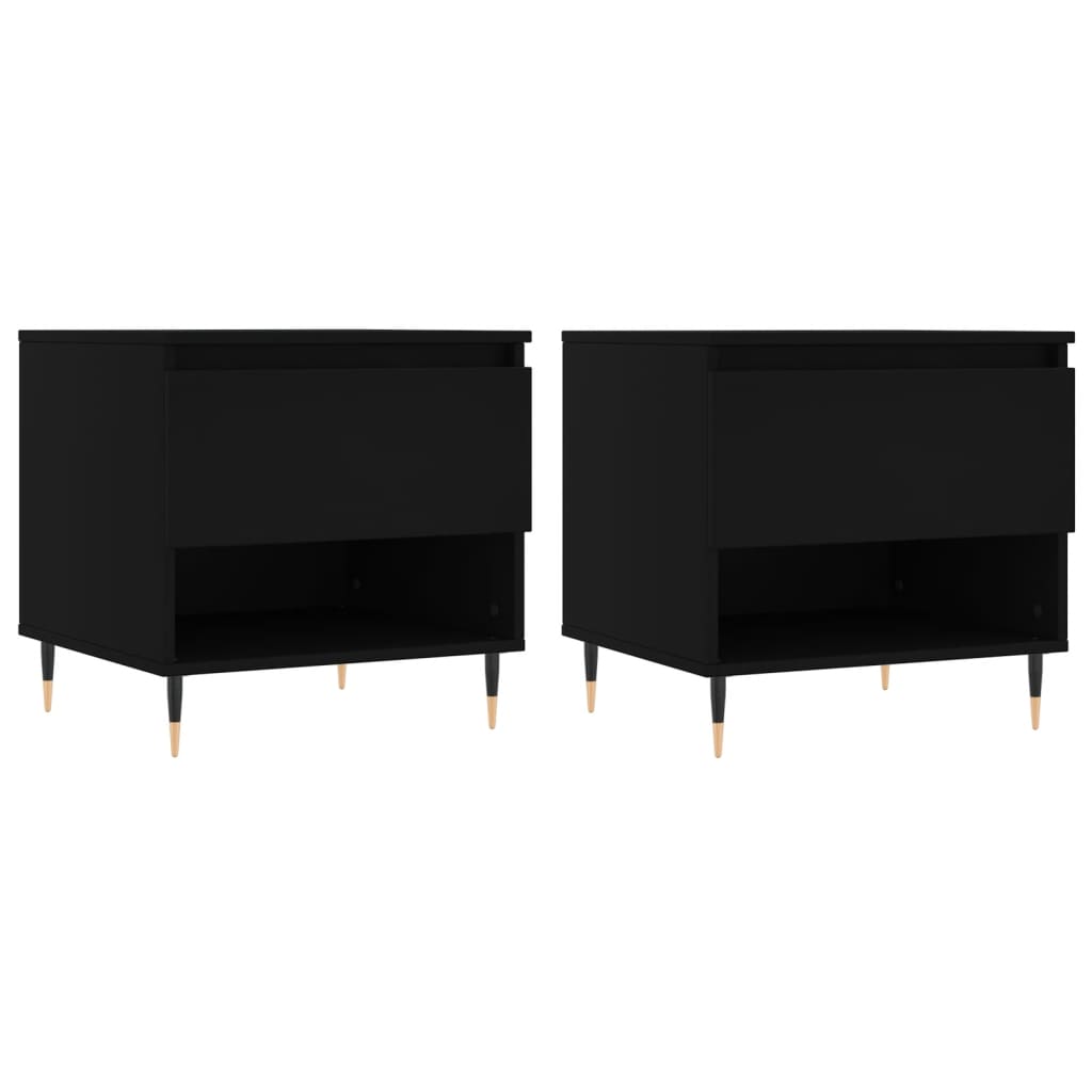 Stolići za kavu 2 kom crni 50x46x50 cm od konstruiranog drva