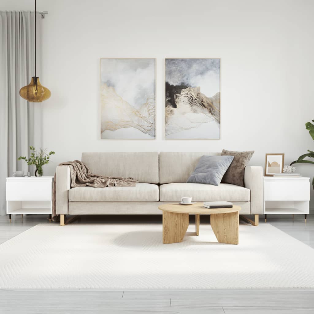 Stolići za kavu 2 kom sjajni bijeli 50 x 46 x 50 cm drveni