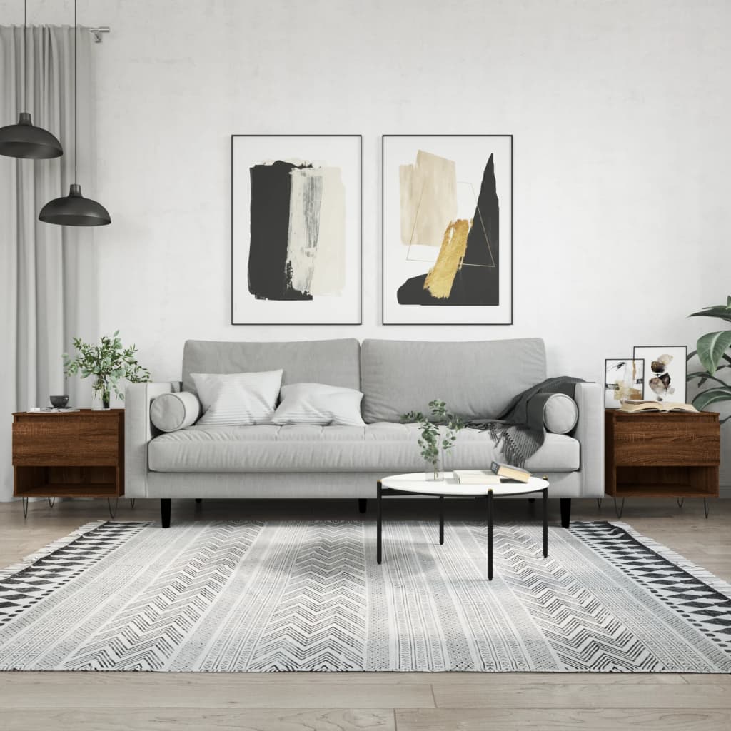 Stolići za kavu 2 kom boja hrasta 50x46x50 cm konstruirano drvo