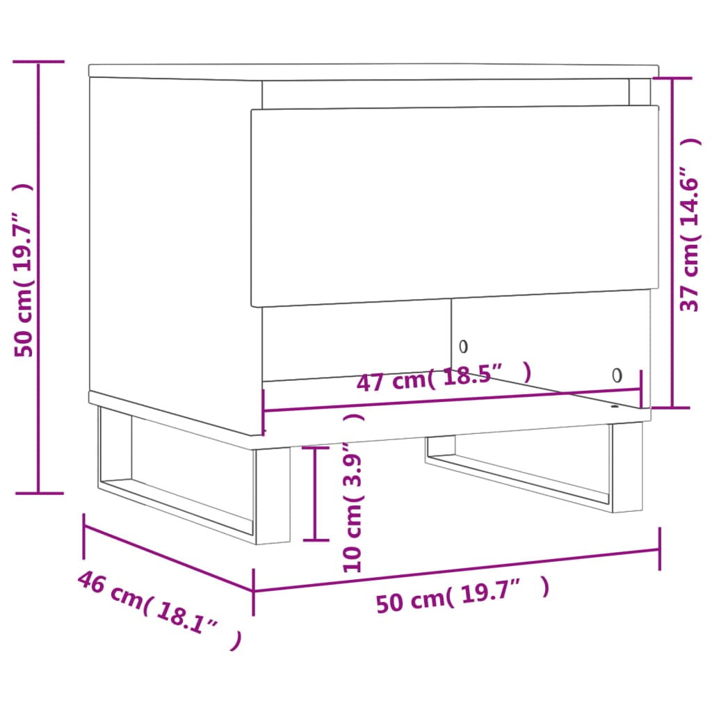Stolići za kavu 2 kom bijeli 50x46x50 cm od konstruiranog drva