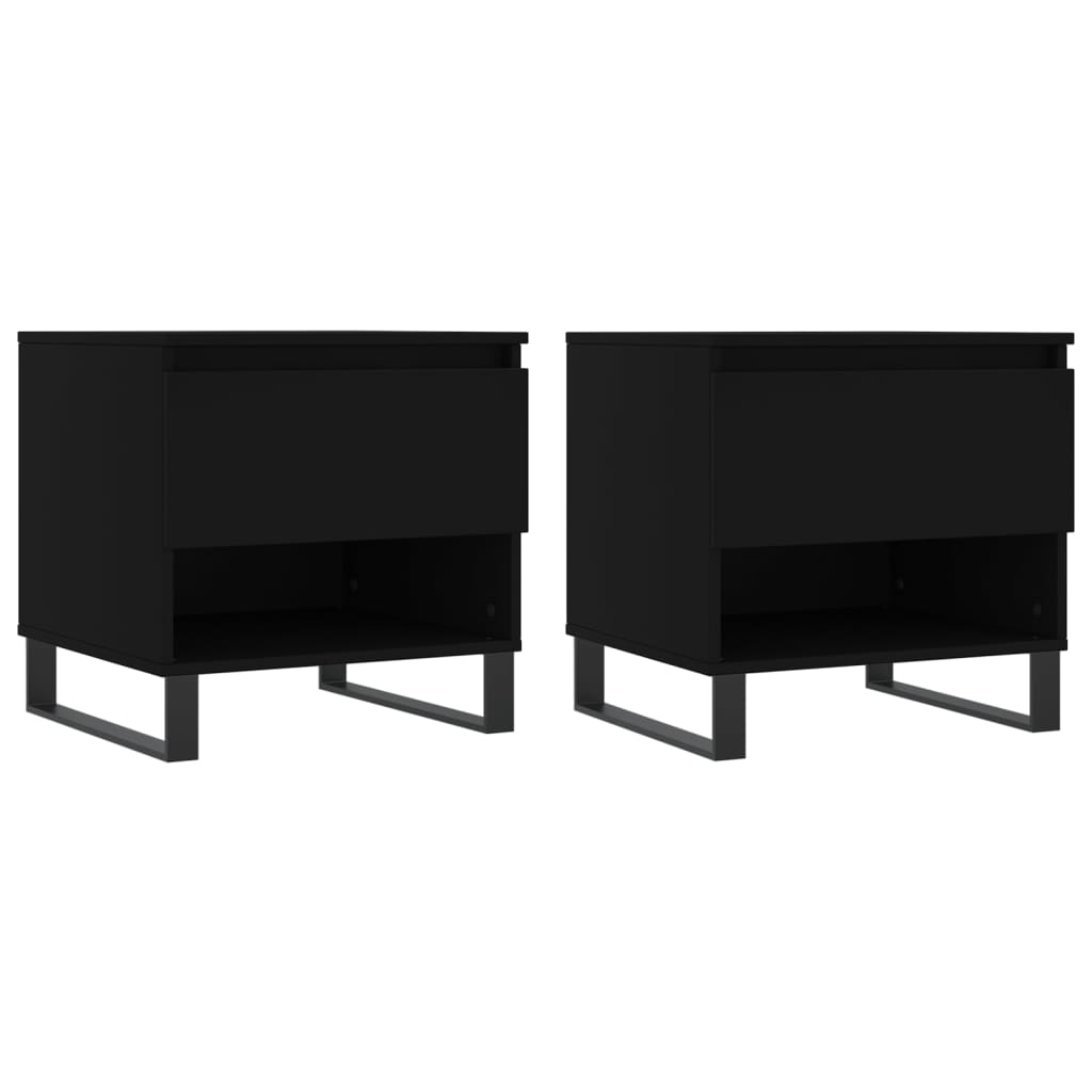 Stolići za kavu 2 kom crni 50x46x50 cm od konstruiranog drva