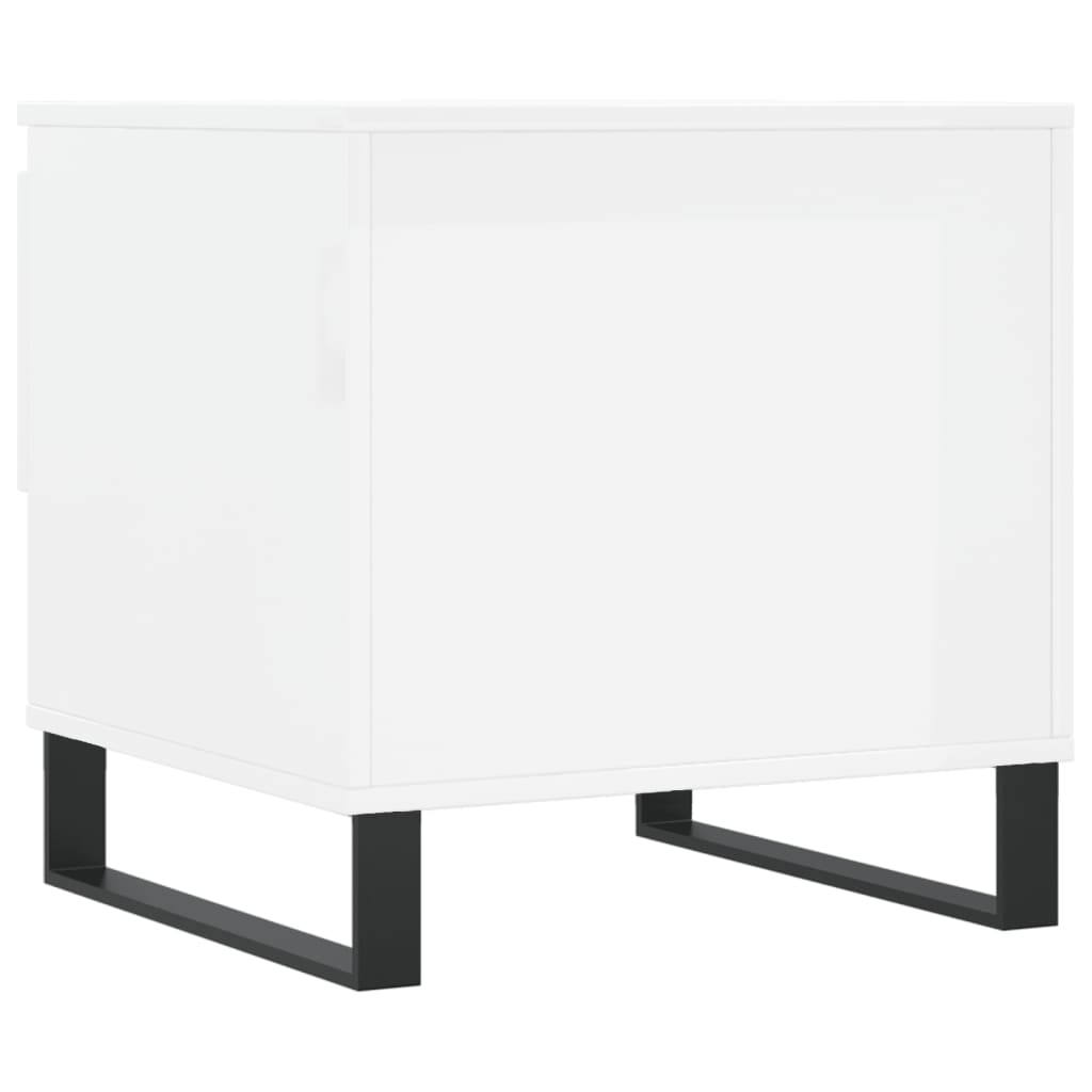 Stolići za kavu 2 kom sjajni bijeli 50 x 46 x 50 cm drveni