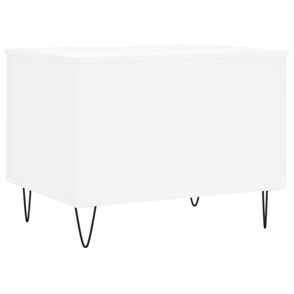 Stolić za kavu bijeli 60 x 44,5 x 45 cm od konstruiranog drva