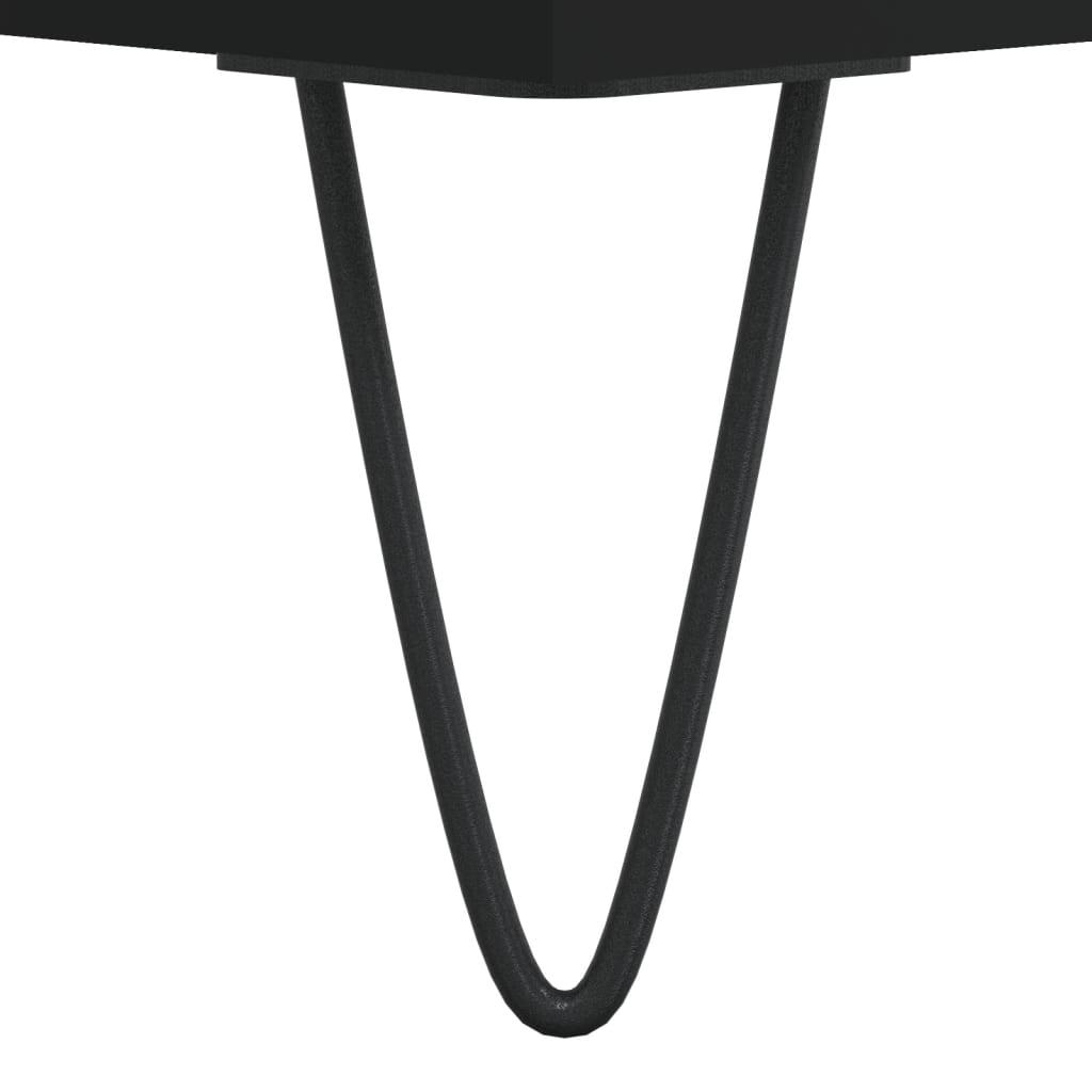 Stolić za kavu crni 60 x 44,5 x 45 cm od konstruiranog drva