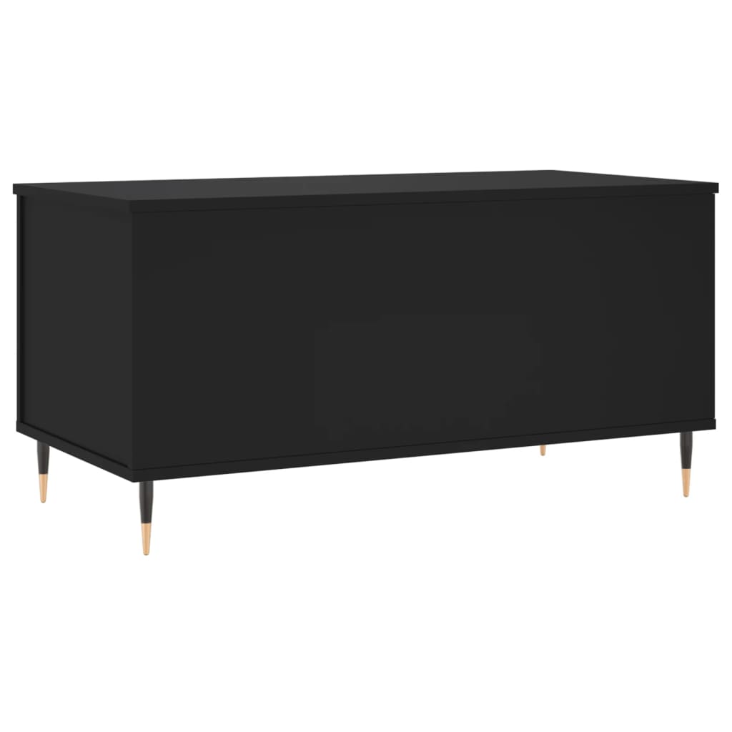 Stolić za kavu crni 90 x 44,5 x 45 cm od konstruiranog drva