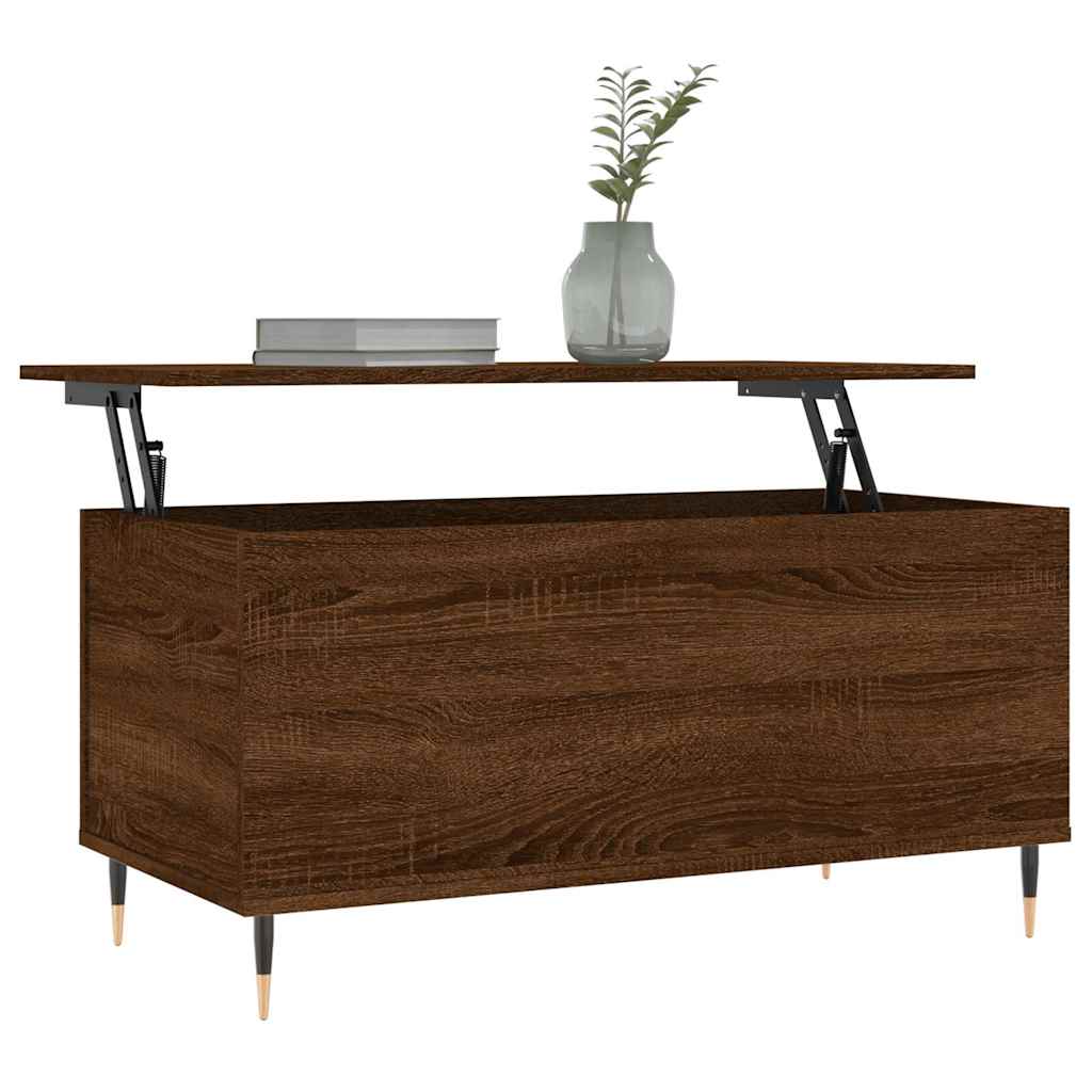 Stolić za kavu boja hrasta 90 x 44,5 x 45 cm konstruirano drvo