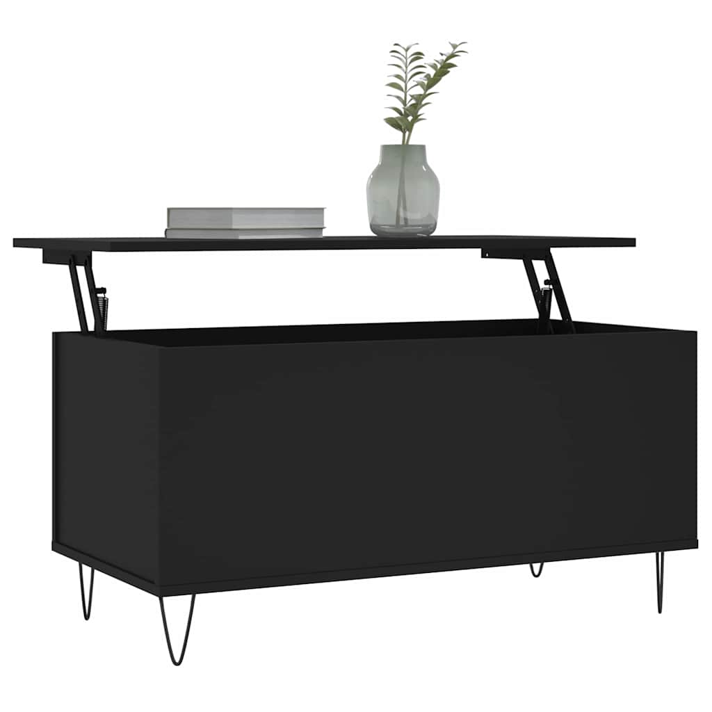 Stolić za kavu crni 90 x 44,5 x 45 cm od konstruiranog drva