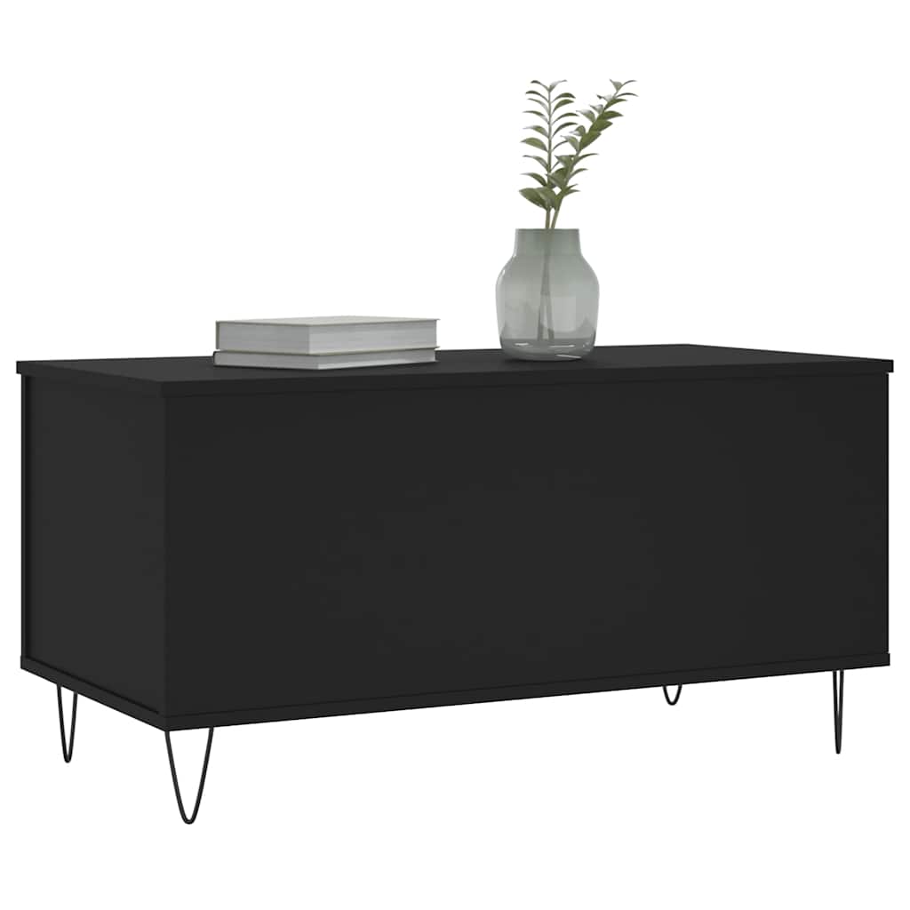 Stolić za kavu crni 90 x 44,5 x 45 cm od konstruiranog drva