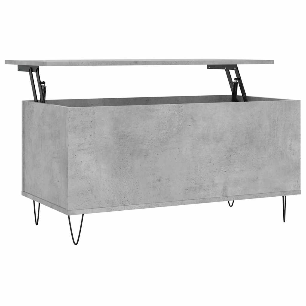 Stolić za kavu siva boja betona 90x44,5x45 cm konstruirano drvo