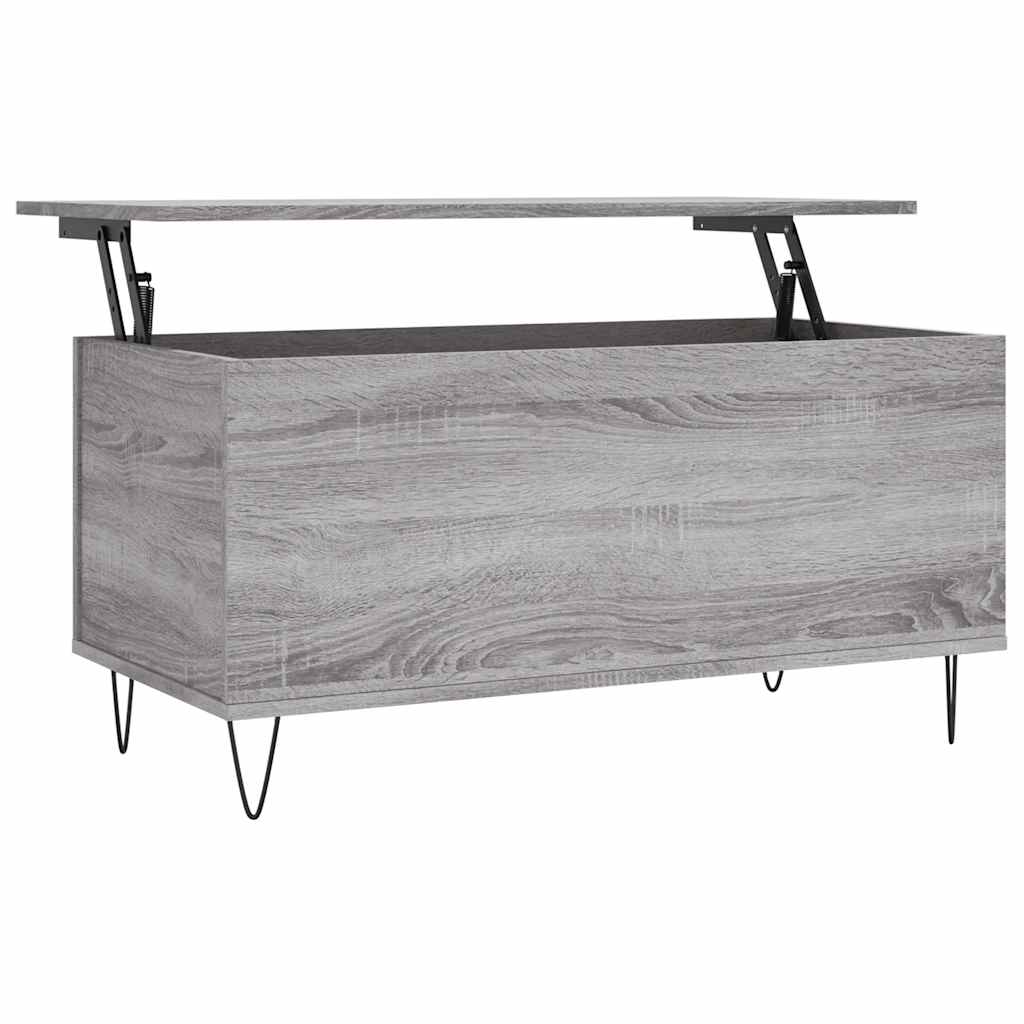 Stolić za kavu siva boja hrasta 90x44,5x45 cm konstruirano drvo