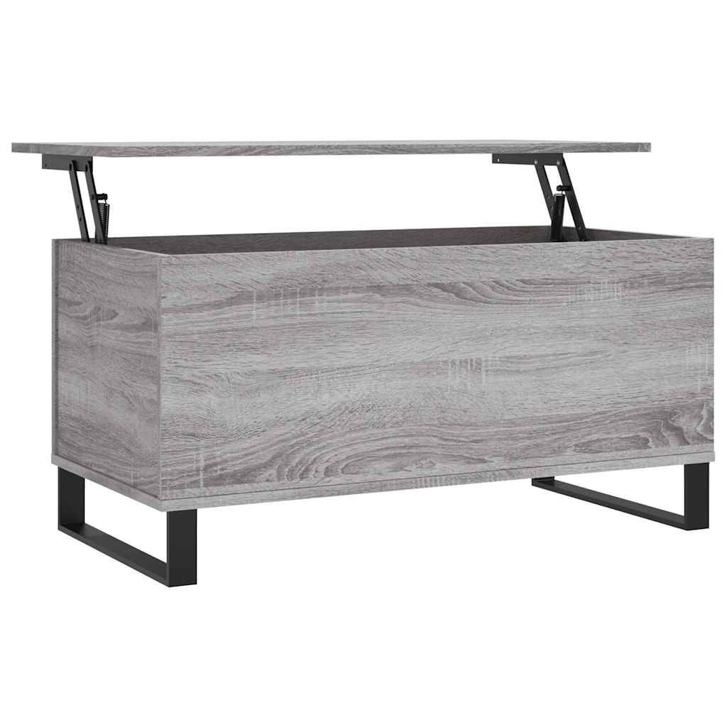 Stolić za kavu siva boja hrasta 90x44,5x45 cm konstruirano drvo
