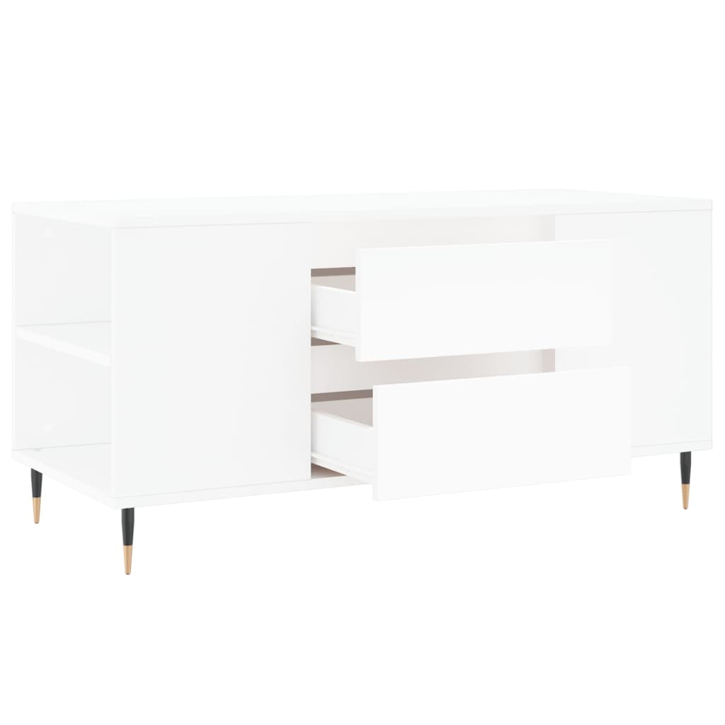 Stolić za kavu bijeli 102 x 44,5 x 50 cm od konstruiranog drva