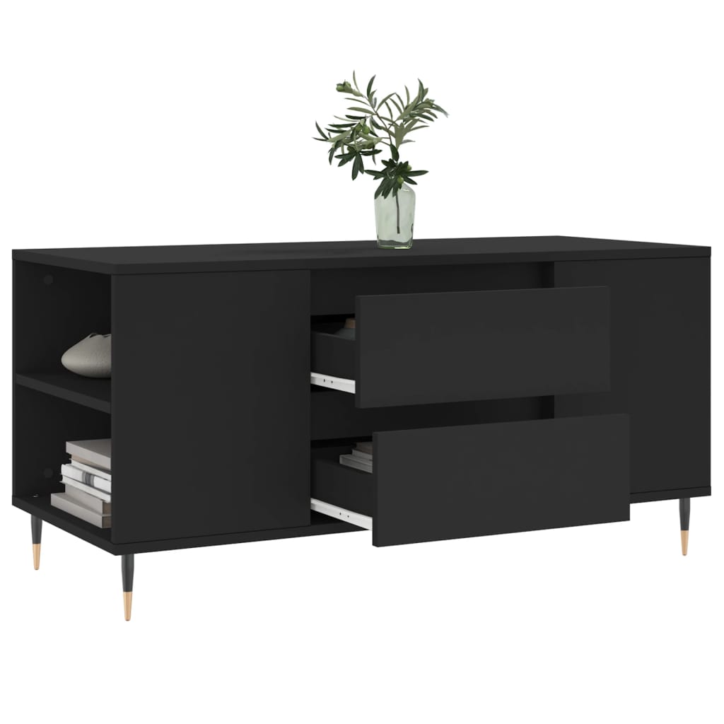 Stolić za kavu crni 102 x 44,5 x 50 cm od konstruiranog drva