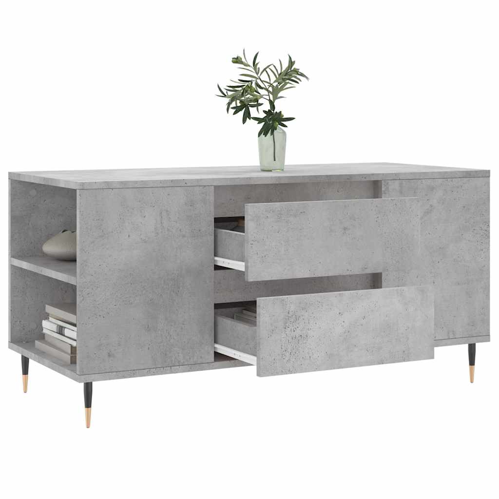 Stolić za kavu boja betona 102x44,5x50 cm od konstruiranog drva