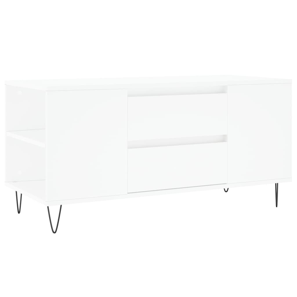 Stolić za kavu bijeli 102 x 44,5 x 50 cm od konstruiranog drva
