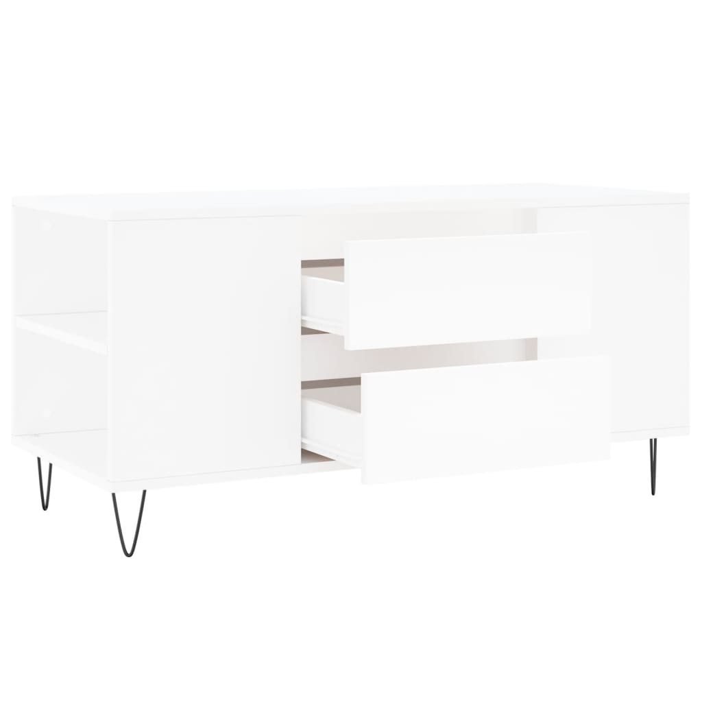 Stolić za kavu bijeli 102 x 44,5 x 50 cm od konstruiranog drva