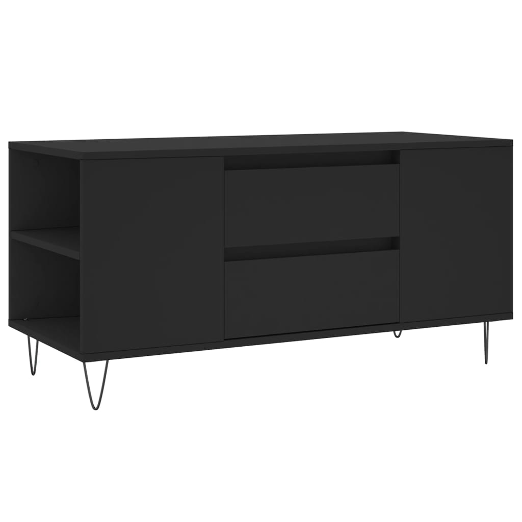 Stolić za kavu crni 102 x 44,5 x 50 cm od konstruiranog drva