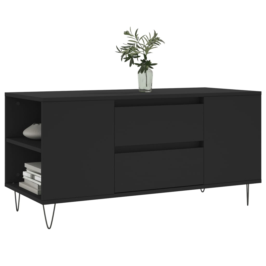 Stolić za kavu crni 102 x 44,5 x 50 cm od konstruiranog drva