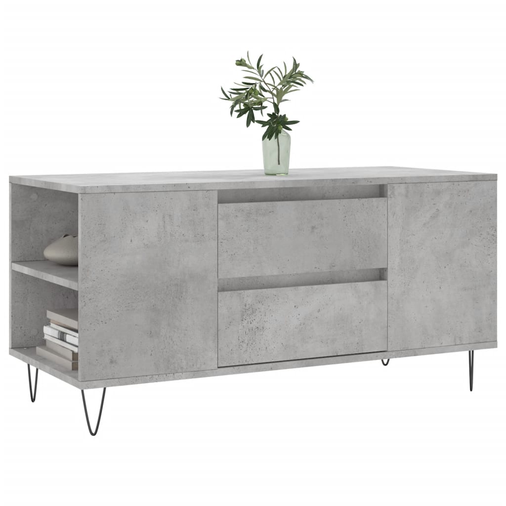 Stolić za kavu boja betona 102x44,5x50 cm od konstruiranog drva