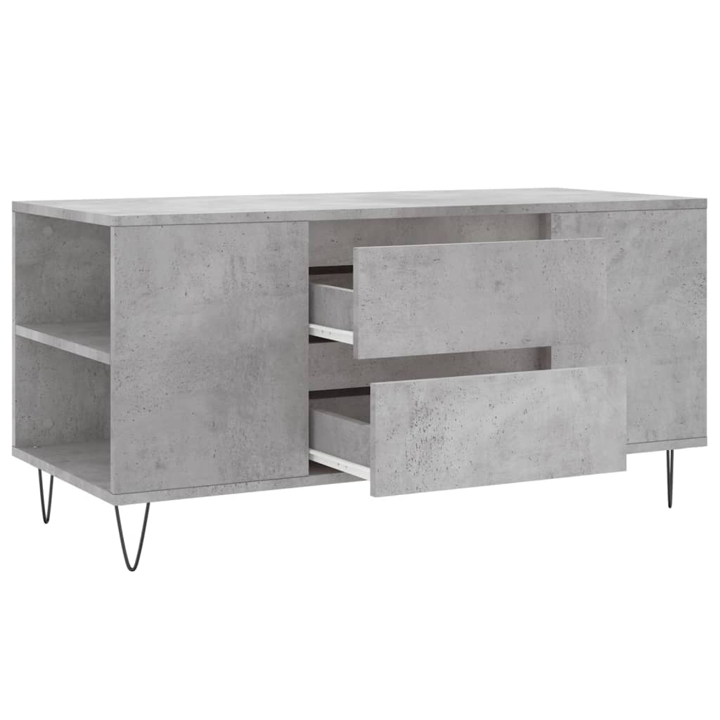 Stolić za kavu boja betona 102x44,5x50 cm od konstruiranog drva