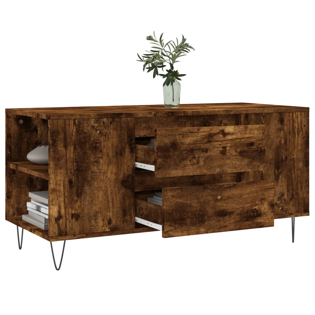 Stolić za kavu boja hrasta 102x44,5x50 cm od konstruiranog drva