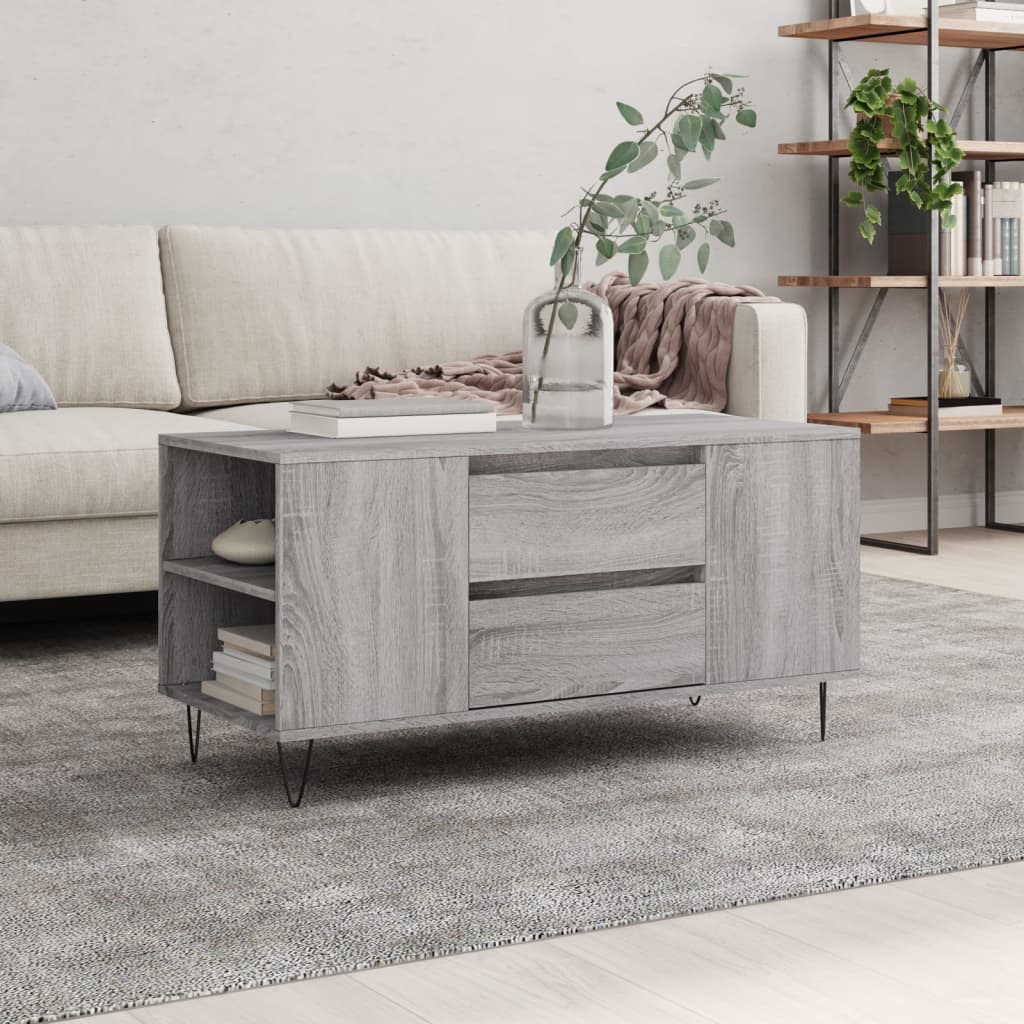 Stolić za kavu boja hrasta 102x44,5x50 cm od konstruiranog drva
