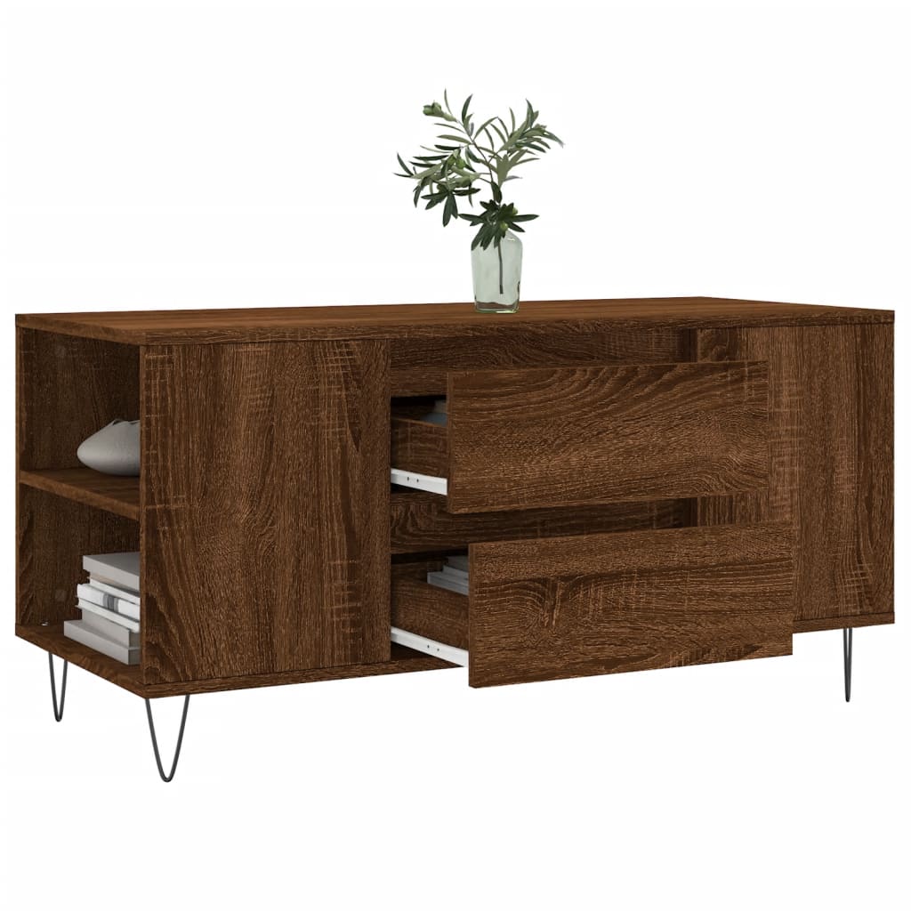 Stolić za kavu boja hrasta 102x44,5x50 cm od konstruiranog drva