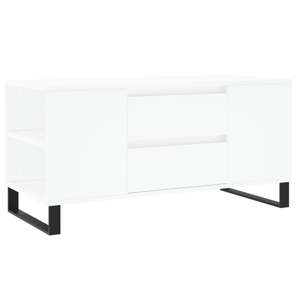 Stolić za kavu bijeli 102 x 44,5 x 50 cm od konstruiranog drva