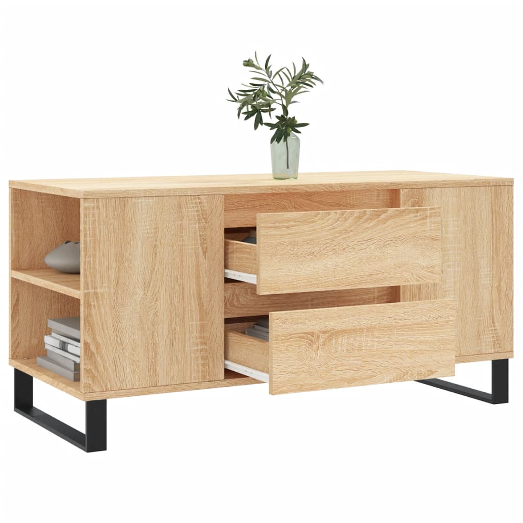 Stolić za kavu boja hrasta 102x44,5x50 cm od konstruiranog drva