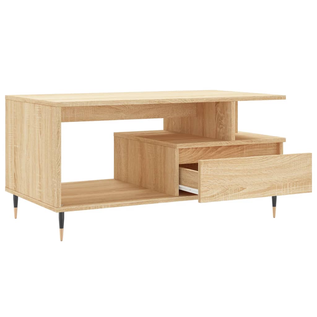 Stolić za kavu boja hrasta 90x49x45 cm konstruirano drvo