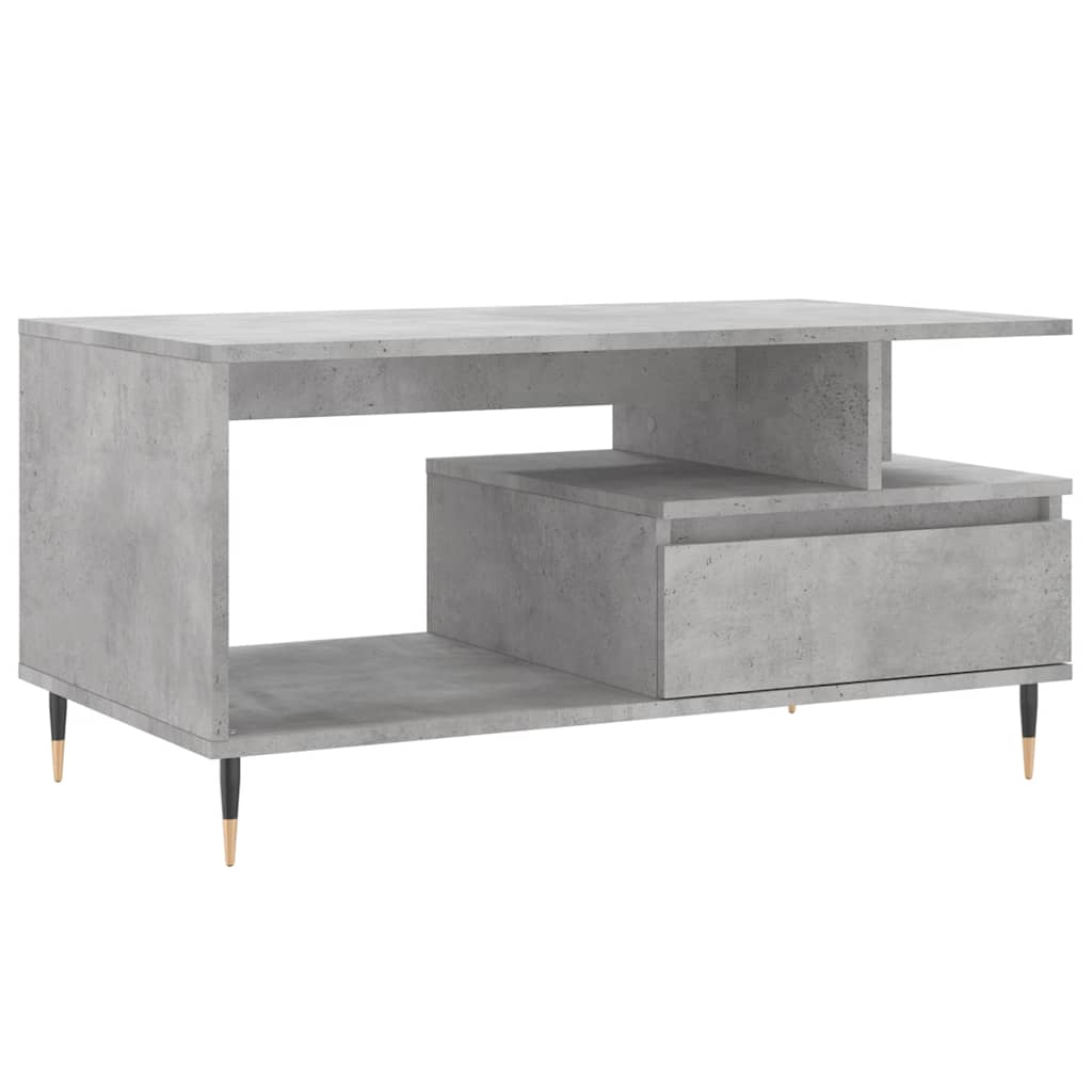 Stolić za kavu boja betona 90x49x45 cm konstruirano drvo
