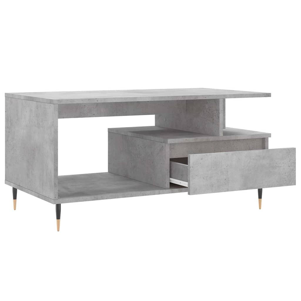 Stolić za kavu boja betona 90x49x45 cm konstruirano drvo