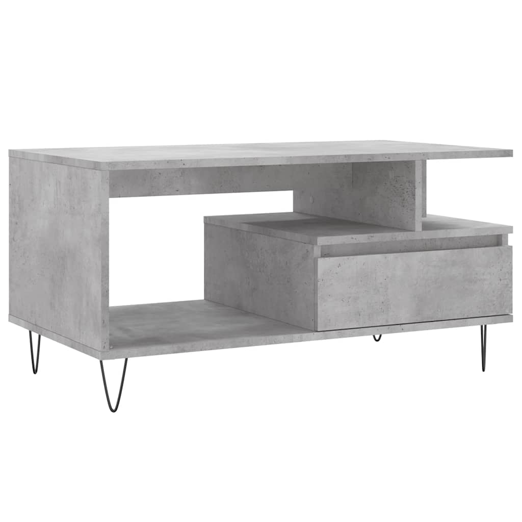 Stolić za kavu boja betona 90x49x45 cm konstruirano drvo
