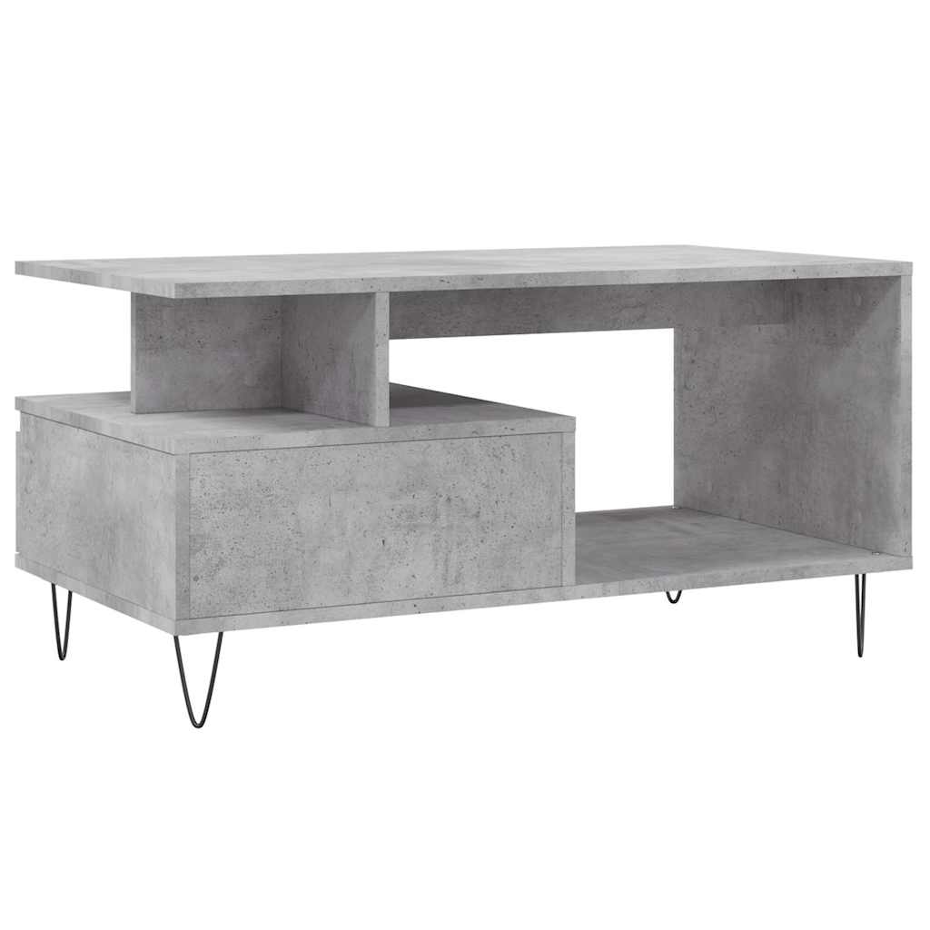 Stolić za kavu boja betona 90x49x45 cm konstruirano drvo