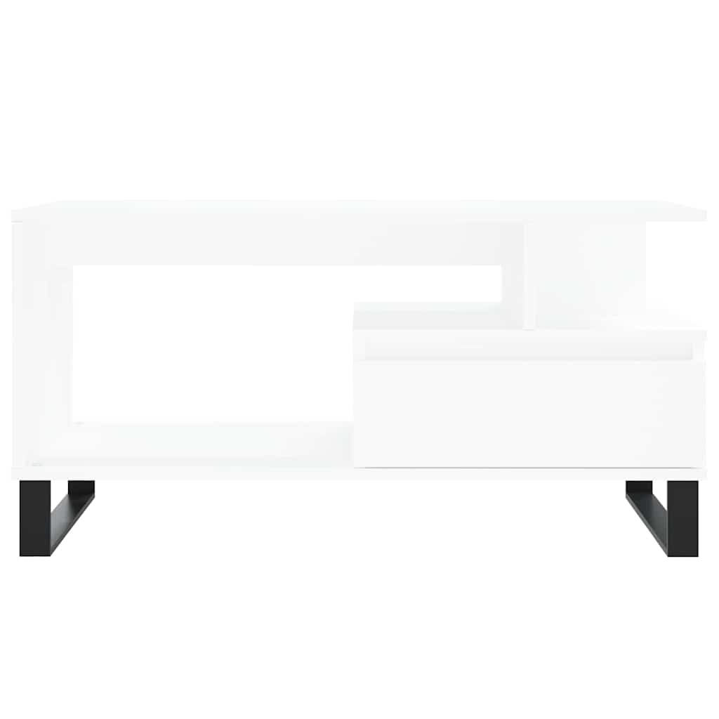 Stolić za kavu bijeli 90 x 49 x 45 cm od konstruiranog drva