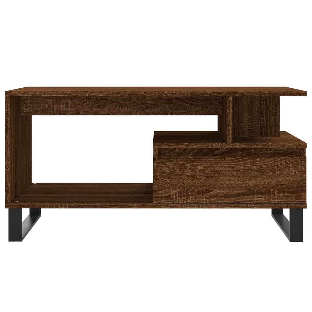 Stolić za kavu smeđi hrast 90x49x45 cm konstruirano drvo