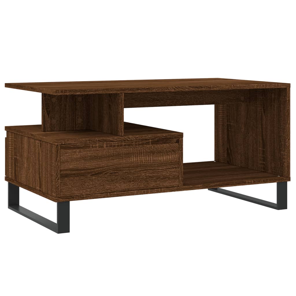 Stolić za kavu smeđi hrast 90x49x45 cm konstruirano drvo