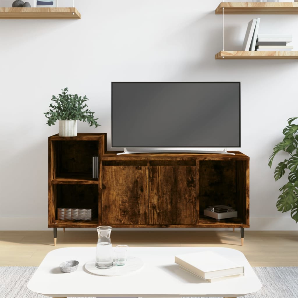 TV ormarić boja dimljenog hrasta 100x35x55 cm konstruirano drvo