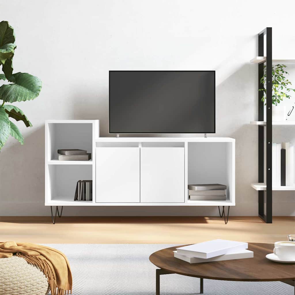 TV ormarić bijeli 100 x 35 x 55 cm od konstruiranog drva