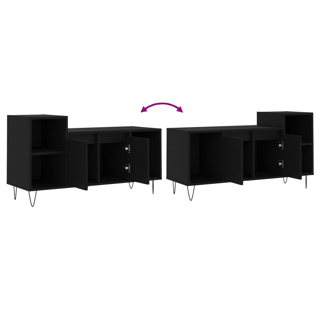 TV ormarić crni 100 x 35 x 55 cm od konstruiranog drva
