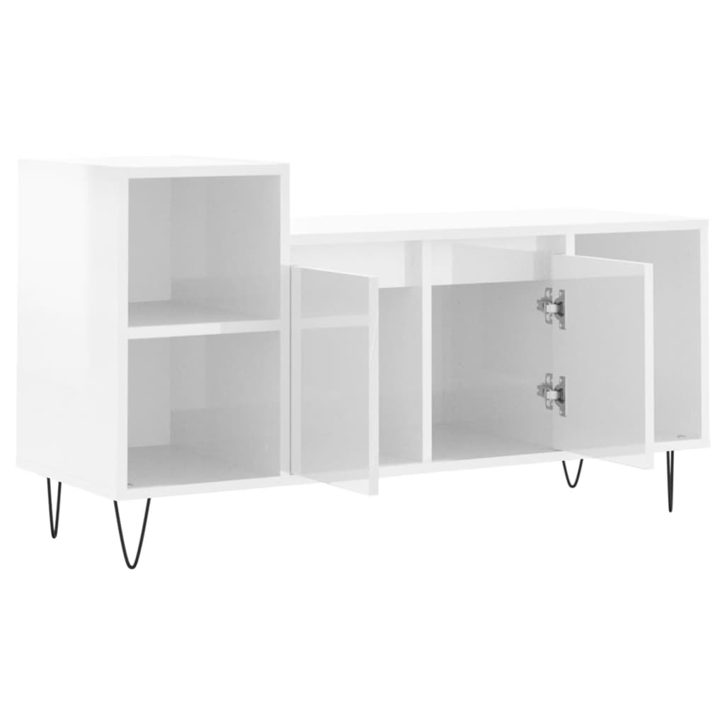 TV ormarić sjajni bijeli 100 x 35 x 55 cm od konstruiranog drva