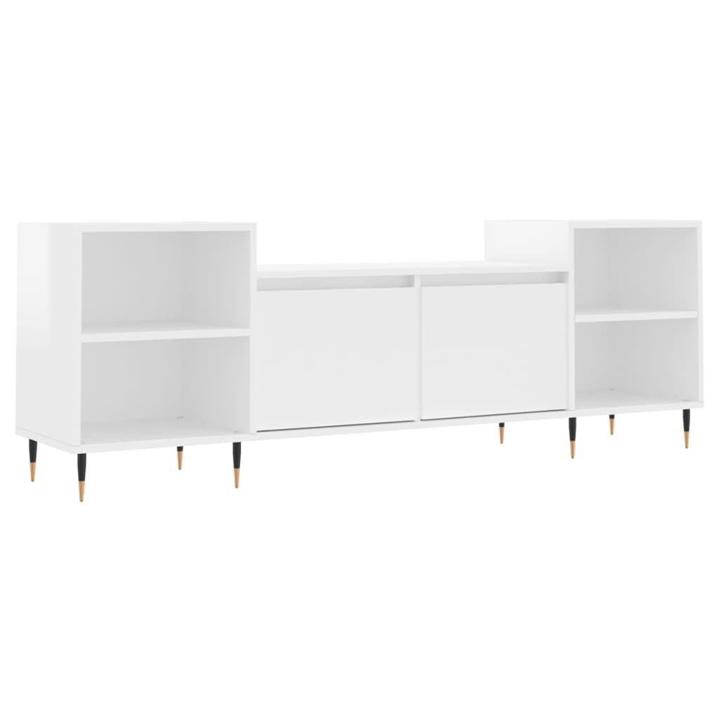 TV ormarić sjajni bijeli 160x35x55 cm od konstruiranog drva