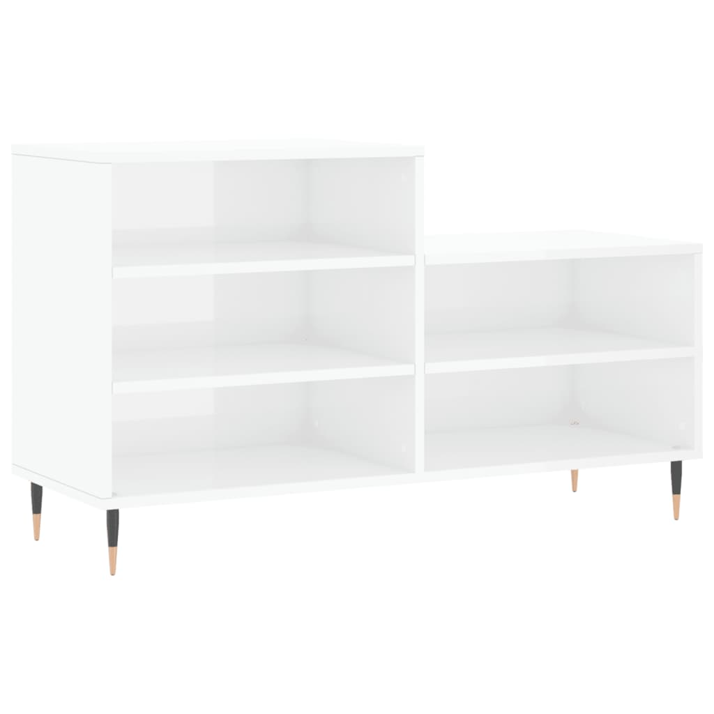 Ormarić za cipele sjajni bijeli 102x36x60 cm konstruirano drvo