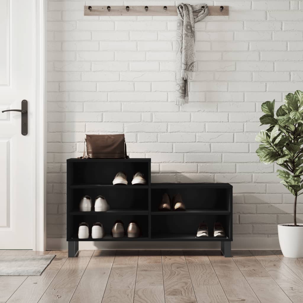 Ormarić za cipele crni 102 x 36 x 60 cm od konstruiranog drva