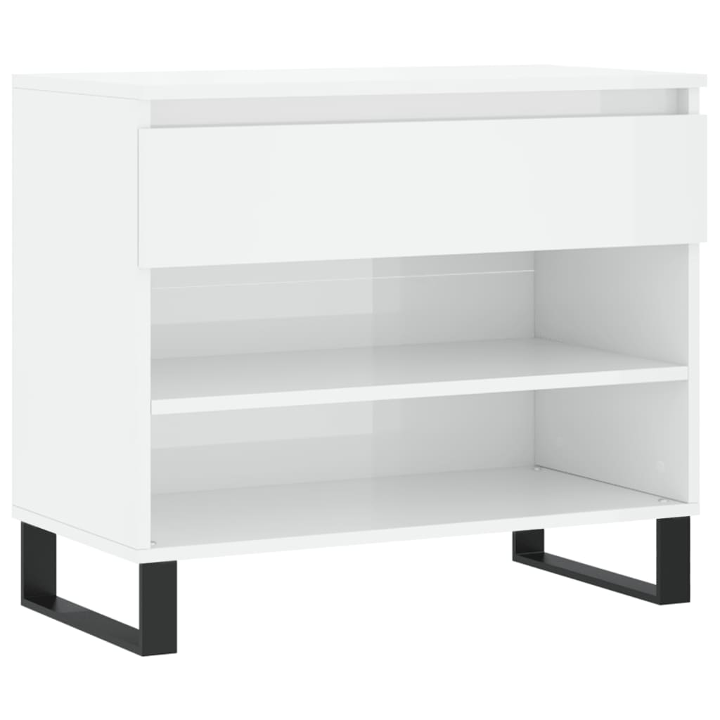 Ormarić za cipele sjajni bijeli 70x36x60 cm konstruirano drvo