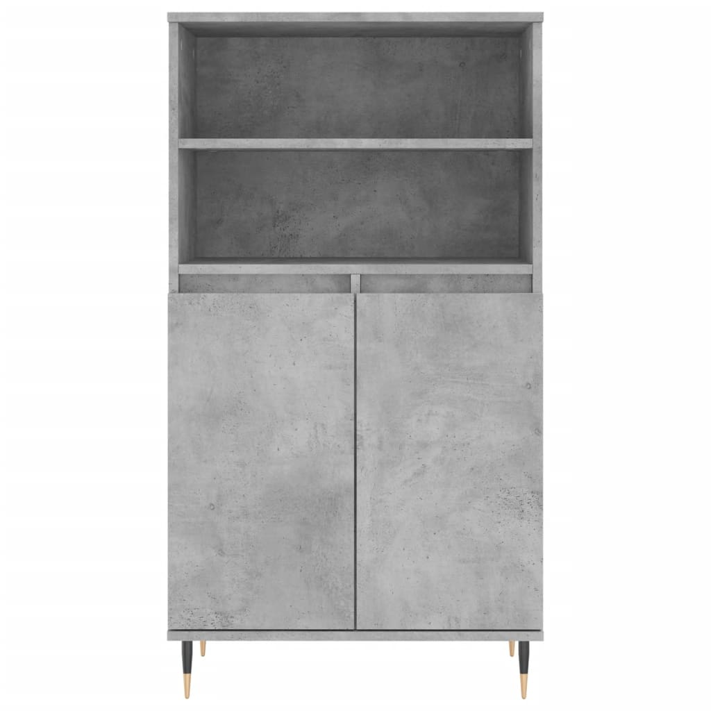 Visoka komoda siva betona 60x36x110 cm od konstruiranog drva